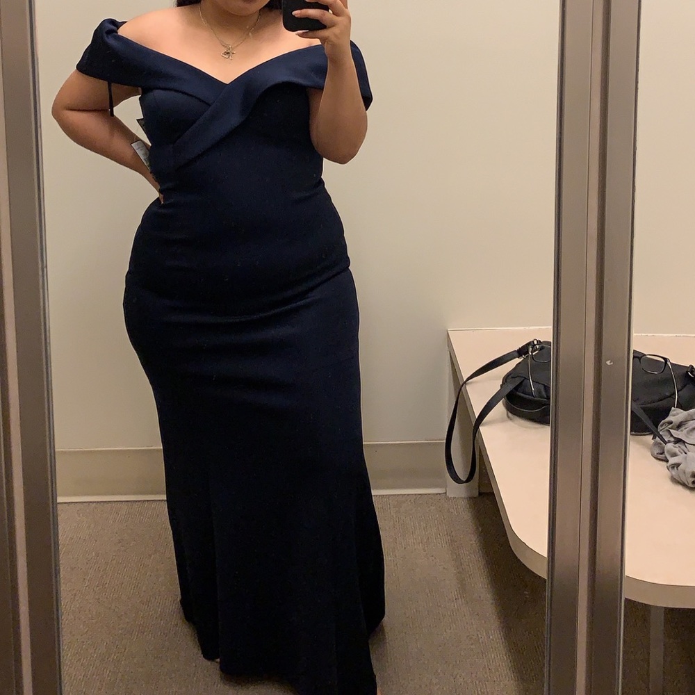 Dark blue formal maxi dress